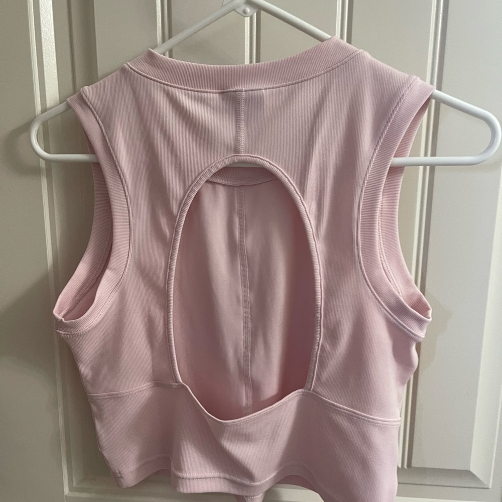 Gymshark GS power ribbed midi tank pink size medium - Picture 5 of 5